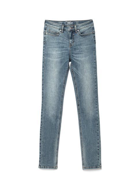 Моделирующие eco-friendly джинсы с высокой посадкой Conte Elegant CON-146, mid blue, M, 44/170, Синий