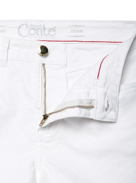 Джинсові шорти з ефектом "миттєва корекція живота" Conte Elegant CON-131, white, L, 46/170, Белый