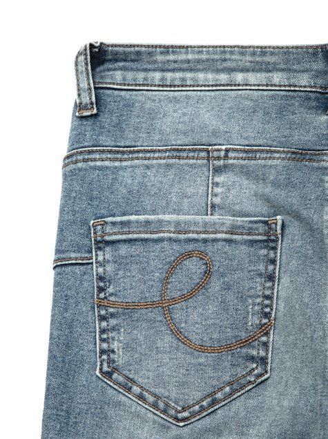 Моделирующие eco-friendly джинсы с высокой посадкой Conte Elegant CON-146, mid blue, M, 44/170, Синий