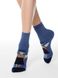 Шкарпетки жіночі бавовняні Conte Elegant HAPPY (махрові, антиковзаючі), джинс, 36-37, 36, Темно-синий