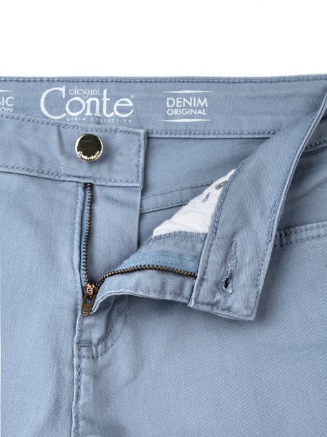 Класичні прямі джинси з ефектом "миттєва корекція живота" Conte Elegant CON-43G, серый, L, 46/164, Сірий