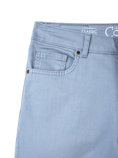 Классические прямые джинсы с эффектом "мгновенная коррекция живота" Conte Elegant CON-43G, серый, L, 46/164, Серый