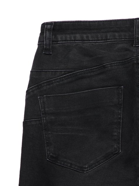 Моделирующие eco-friendly джинсы skinny "push-up" с высокой посадкой Conte Elegant CON-148, washed black, L, 46/164, Черный