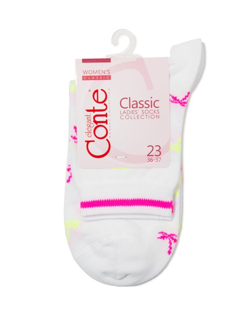 Носки женские хлопковые Conte Elegant CLASSIC, Белый, 36-37, 36, Белый