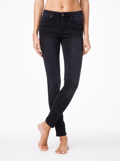 Моделюючі джинси Skinny з середньою посадкою Conte Elegant 2992/4937, Темно-сірий, L, 46/170, Темно-серый