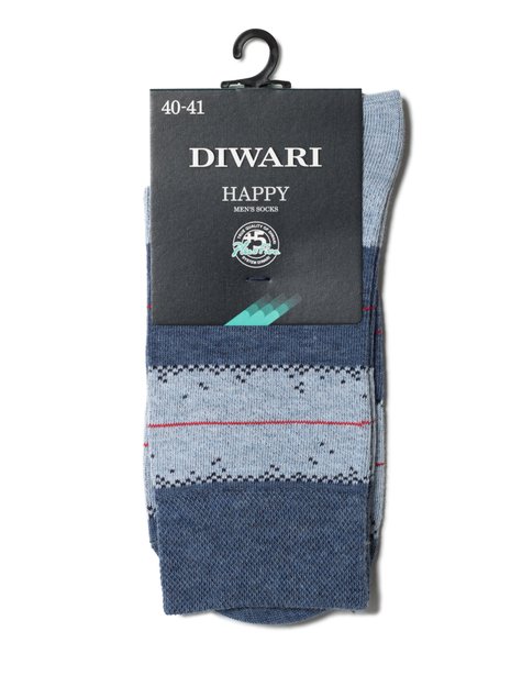 Носки мужские DiWaRi HAPPY (хлопковые), джинс-светло-голубой, 40-41, 40, Комбинированный