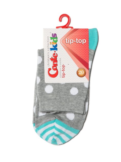 Шкарпетки дитячі Conte Kids TIP-TOP (бавовняні, з малюнками), серый, 20, 30, Сірий