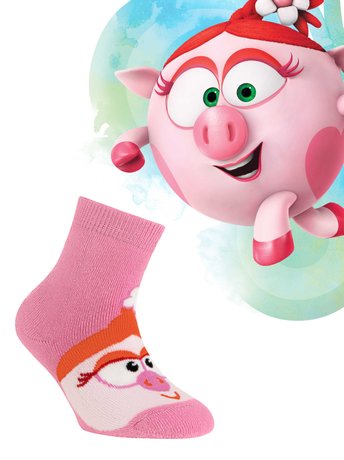 Шкарпетки дитячі Conte Kids СМЕШАРИКИ (махрові), Светло-розовый, 12, 18, Светло-розовый