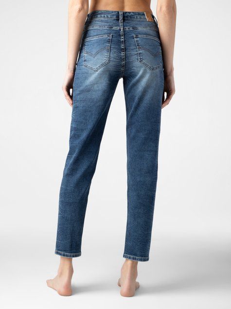 Джинси Mom Slim особливого варіння Conte Elegant CON-281, authentic blue, XL, 48/164, Синий
