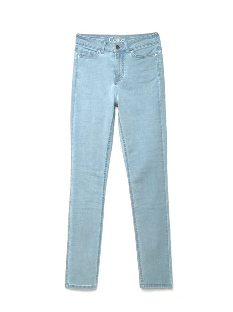 Eco-friendly джинси звуженого крою з високою посадкою Conte Elegant CON-115, bleach blue, L, 46/164, Голубой