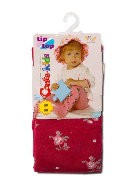Колготки детские Conte Kids TIP-TOP (люрекс), бордо, 80-86, 80см, Бордовый