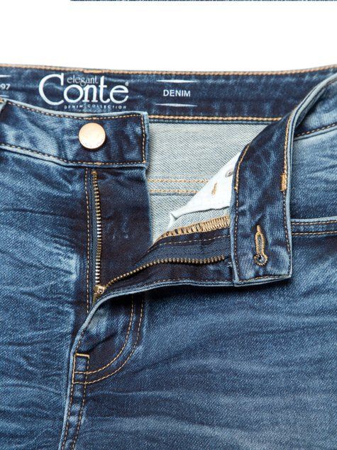 Джинси Mom Slim особливого варіння Conte Elegant CON-281, authentic blue, XL, 48/164, Синий