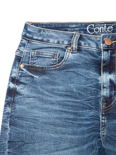 Джинси Mom Slim особливого варіння Conte Elegant CON-281, authentic blue, XL, 48/164, Синий