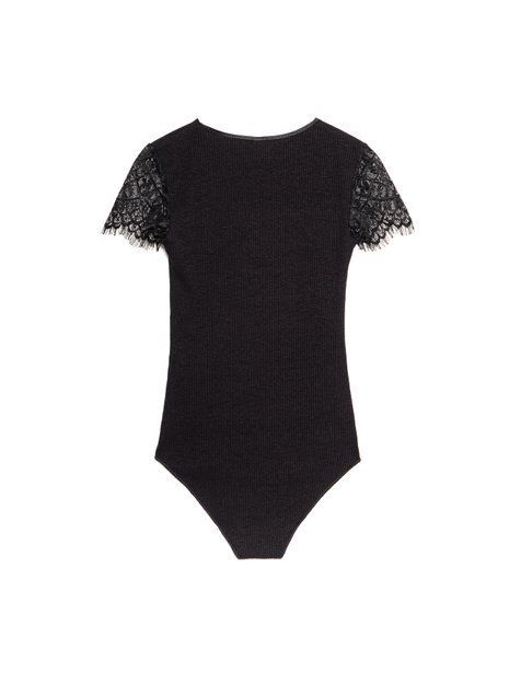 Фактурный боди-топ из модала премиального качества с кружевом Conte Elegant LBD 1156, black, S, 42/170, Черный