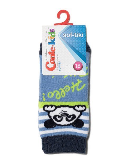 Шкарпетки дитячі Conte Kids SOF-TIKI (махрові), Светлый джинс, 12, 18, Светло-синий