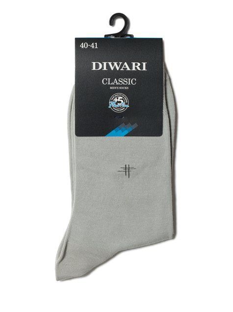 Шкарпетки чоловічі "DIWARI" CLASSIC, серый, 40-41, 40, Сірий