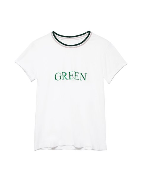 Белая футболка с сияющей вышивкой "Green" Conte Elegant LD 1108, white, XL, 48/170, Белый