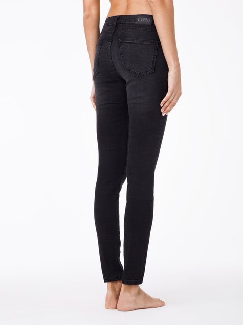 Моделюючі джинси Skinny з середньою посадкою Conte Elegant 2992/4939, Черный, L, 46/170, Черный