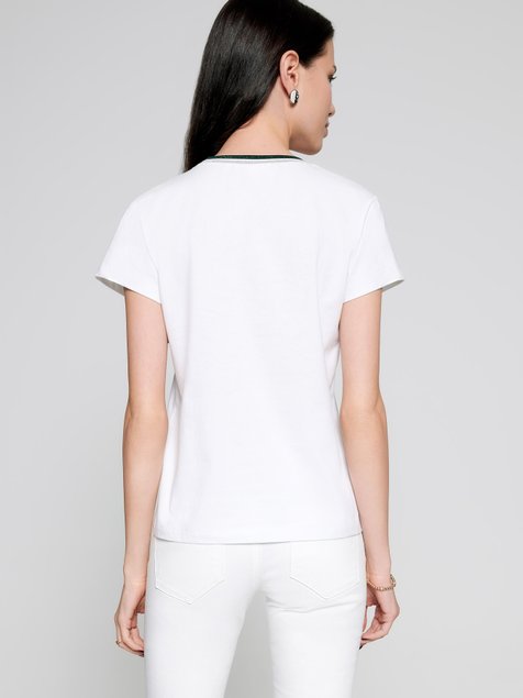 Белая футболка с сияющей вышивкой "Green" Conte Elegant LD 1108, white, XL, 48/170, Белый