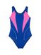 Слитный купальник для девочек ESLI AQUAMARINE (2021), синий, розовый, 122-128, 122см, Комбинированный