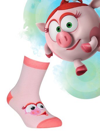 Шкарпетки дитячі Conte Kids СМЕШАРИКИ, Светло-розовый, 12, 18, Светло-розовый