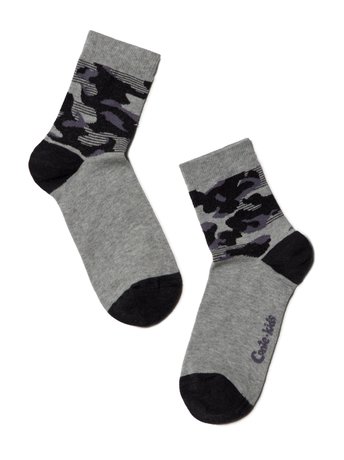 Шкарпетки дитячі Conte Kids TIP-TOP (бавовняні, з малюнками), серый, 24, 36, Сірий