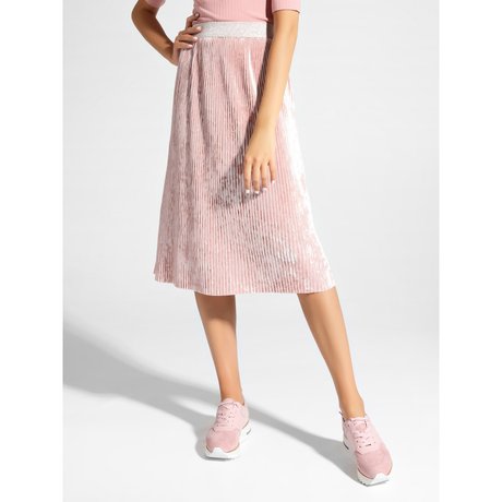 Велюровая юбка с плиссировкой Conte Elegant MADEMOISELLE, dusty rose, L, 46/164, Розовый