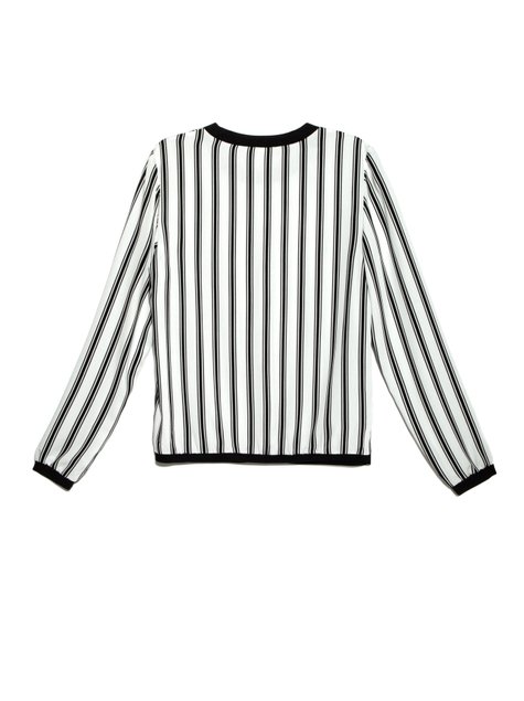 Легкая блузка в полоску Conte Elegant LBL 899, black-white stripes, XS, 40/170, Комбинированный