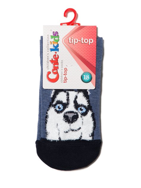Шкарпетки дитячі Conte Kids TIP-TOP (бавовняні), темный джинс, 14, 21, Темно-синий