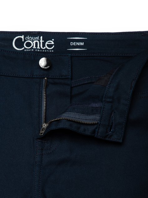 Укороченные джинсы со средней посадкой Conte Elegant CON-139B, dark navy, S, 42/164, Темно-синий