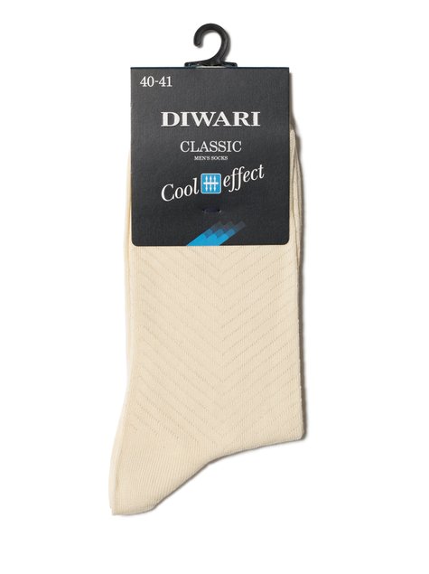 Шкарпетки чоловічі "DIWARI" CLASSIC COOL EFFECT, Бежевий, 40-41, 40, Бежевый