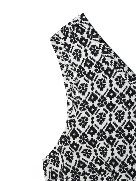 Комбинезон с этническим рисунком Conte Elegant SIENA, black-white, XS, 40/164, Черно-белый