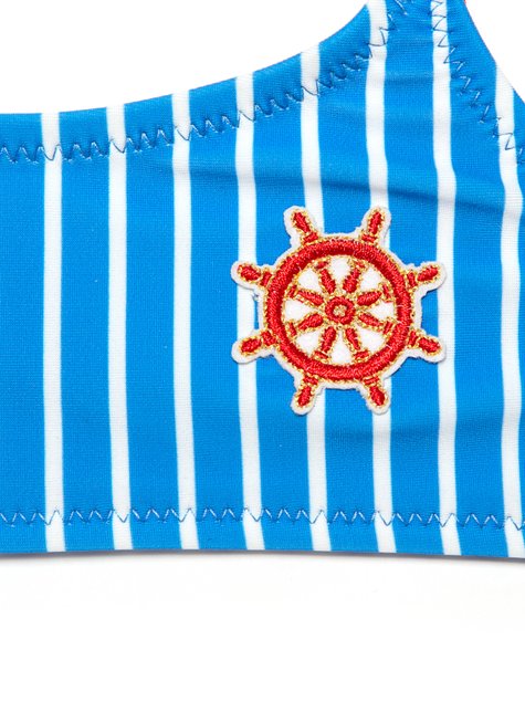 Купальний костюм в морському стилі ESLI CHARM, Блакитний, 122-128, 122см, Голубой