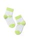 Шкарпетки дитячі Conte Kids TIP-TOP (бавовняні, з малюнками), белый-светло-зеленый, 8, 14, Комбинированный