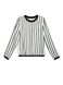 Легка блузка в смужку Conte Elegant LBL 899, black-white stripes, XS, 40/170, Комбинированный