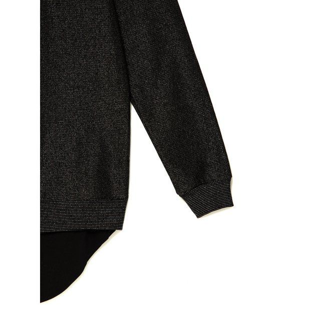 Бавовняна туніка з імітацією сорочки Conte Elegant LTH 1046, black, S, 42/170, Черный