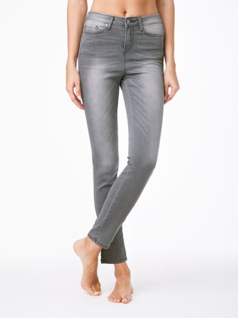 Ультракомфортные джинсы Skinny Conte Elegant CON-49, серый, L, 46/164, Серый