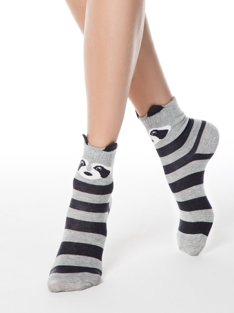 Шкарпетки бавовняні жіночі Conte Elegant CLASSIC, серый, 36-37, 36, Сірий