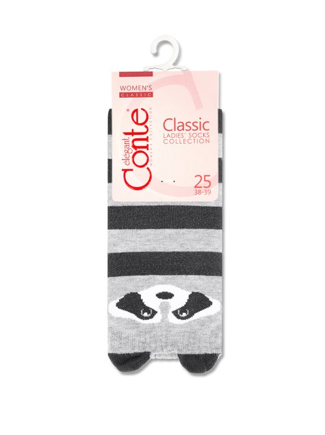 Носки хлопковые женские Conte Elegant CLASSIC, серый, 36-37, 36, Серый