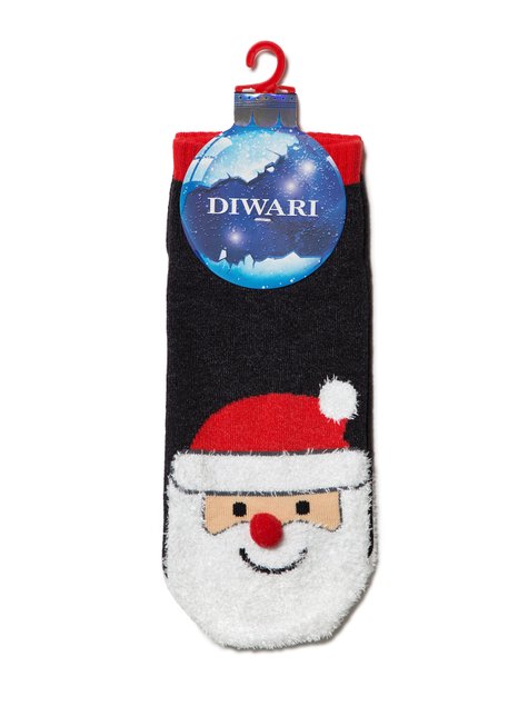 Новогодние мужские носки DiWaRi, Черный, 43-45, 43, Черный