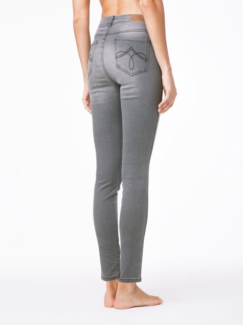Ультракомфортные джинсы Skinny Conte Elegant CON-49, серый, L, 46/164, Серый