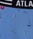 Трусы мужские шорты Atlantic 3MH-039 хлопок. Набор из 3 шт., Світло-блакитний/Бірюзовий/Темно-синій, L, 48, Блакитний