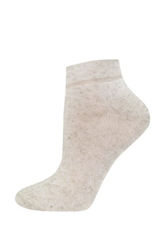 Шкарпетки жіночі "Брестські" 1605 LINEN (укорочені), Натуральный, 36-37, 36, Светло-бежевый