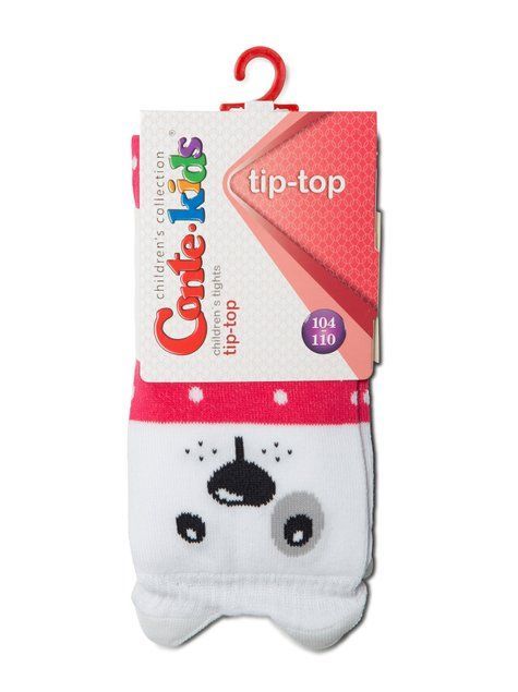 Колготки дитячі Conte Kids TIP-TOP (мордочки), Темно-серый-малиновый, 116-122, 116см, Комбинированный