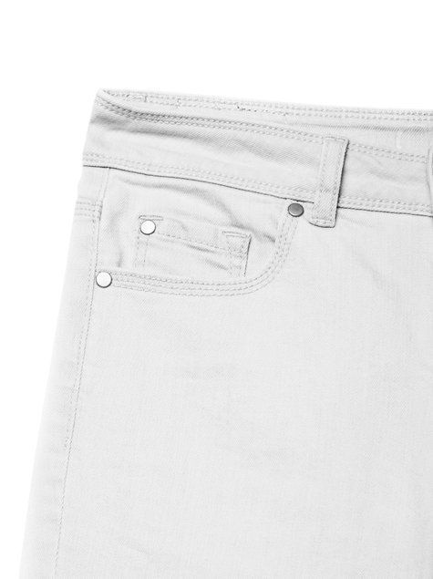Укороченные eco-friendly джинсы с манжетами Conte Elegant CON-129, bleach grey, XL, 48/164, Серый