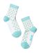 Шкарпетки дитячі Conte Kids TIP-TOP (бавовняні, з малюнками), Белый-бледо-бирюзовый, 16, 24, Комбинированный