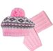 Комплект детский берет и шарф ESLI, Розовый, 48-50, 48см, Розовый