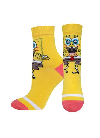 Шкарпетки дитячі "Брестські" 3074 SPONGEBOB (середньої довжини), я.желтый, 17-18, 27, Желтый