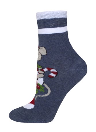 Шкарпетки жіночі "Брестські" 1102 CLASSIC (середньої довжини), Джинс-меланж, 36-37, 36, Серо-синий