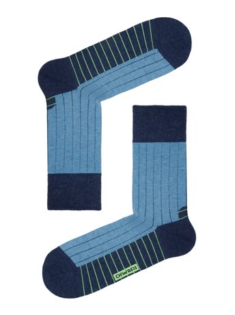 Шкарпетки чоловічі "DIWARI" HAPPY (бавовняні), темно-синий-голубой, 40-41, 40, Комбинированный